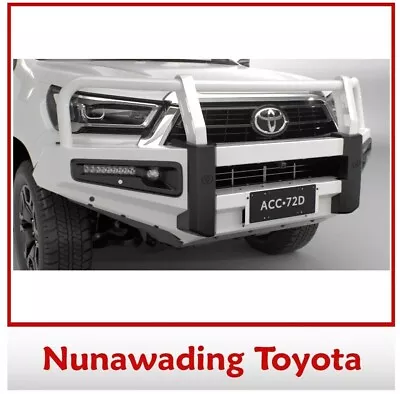 Genuine Toyota Hilux Glacier White Steel Bullbar For Premium Wide Body 2022 > • $3099.95